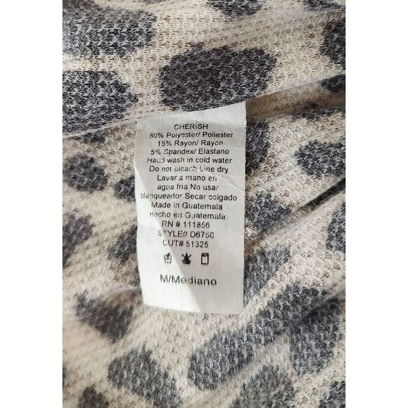 CHERISH Womens Leopard Print Strapless Jumpsuit Waffle Knit Jogger Pant Size M - Picture 10 of 10